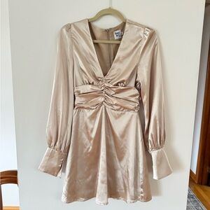 Princess Polly Satin Champagne Dress
